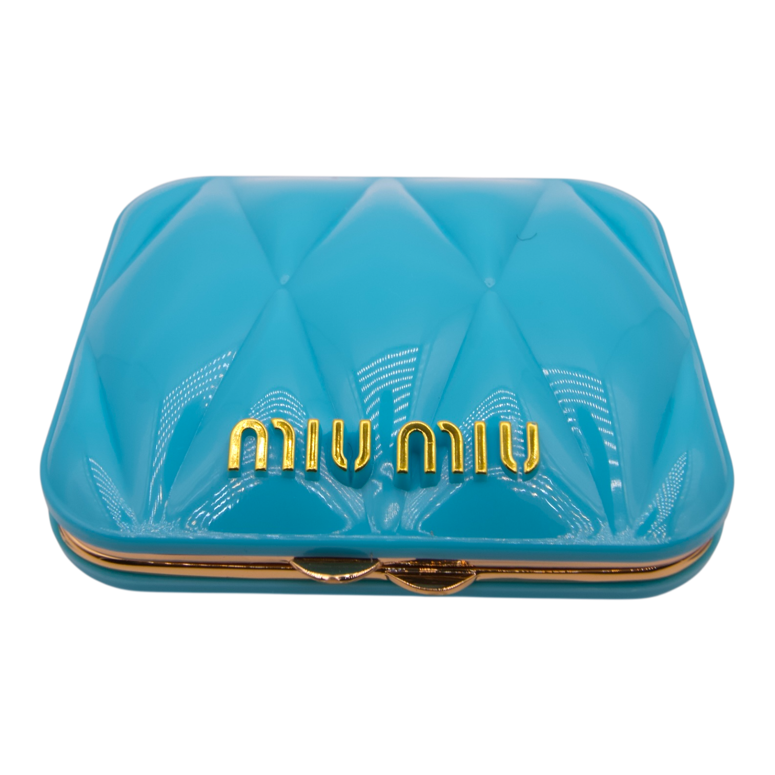 Miu Miu Turquoise  Foldable Double-Sided Mirror