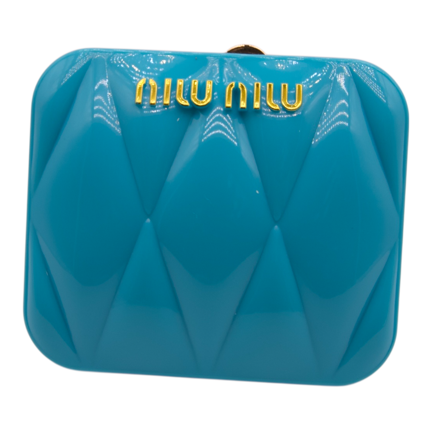 Miu Miu Turquoise  Foldable Double-Sided Mirror