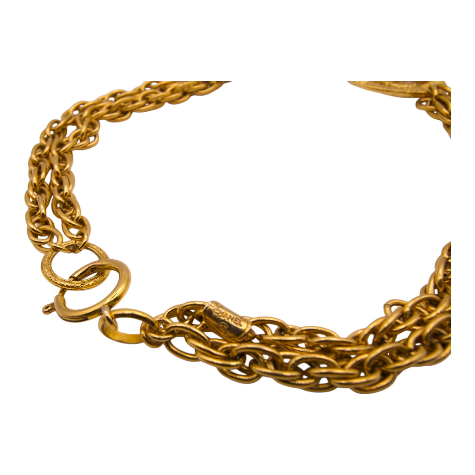 Vintage Chanel Gold Plated Multi Chain Necklace
