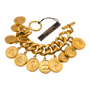 Chanel Coin Charm Bracelet Gold Plated