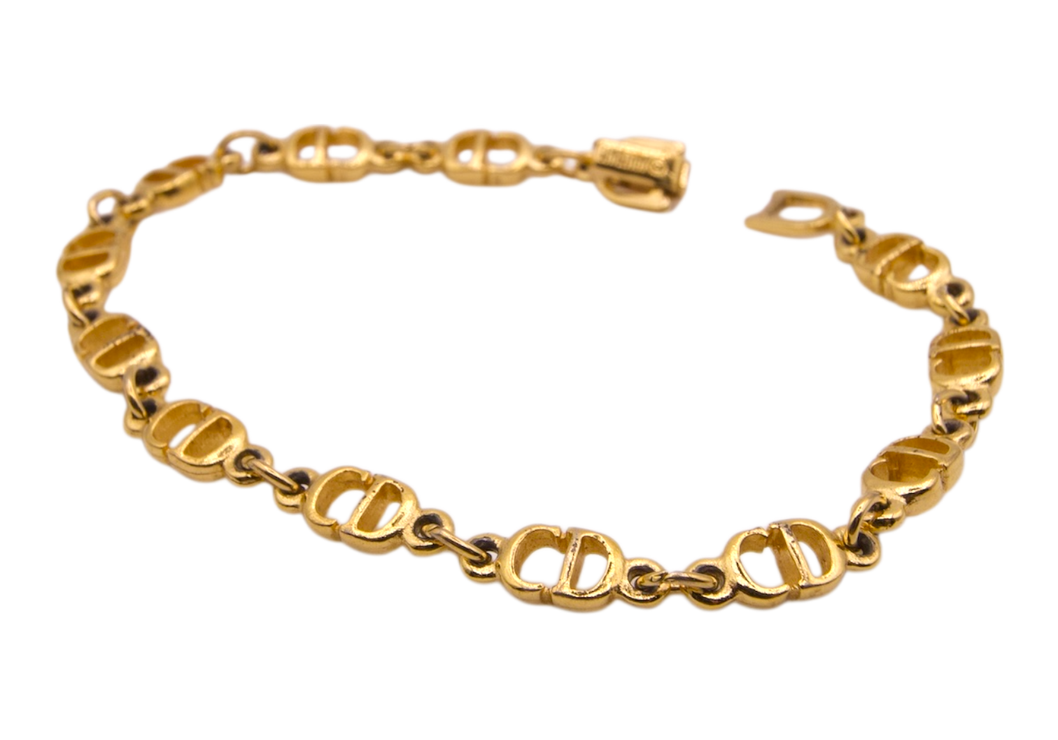 Dior Vintage Gold Plated “CD” Link Bracelet