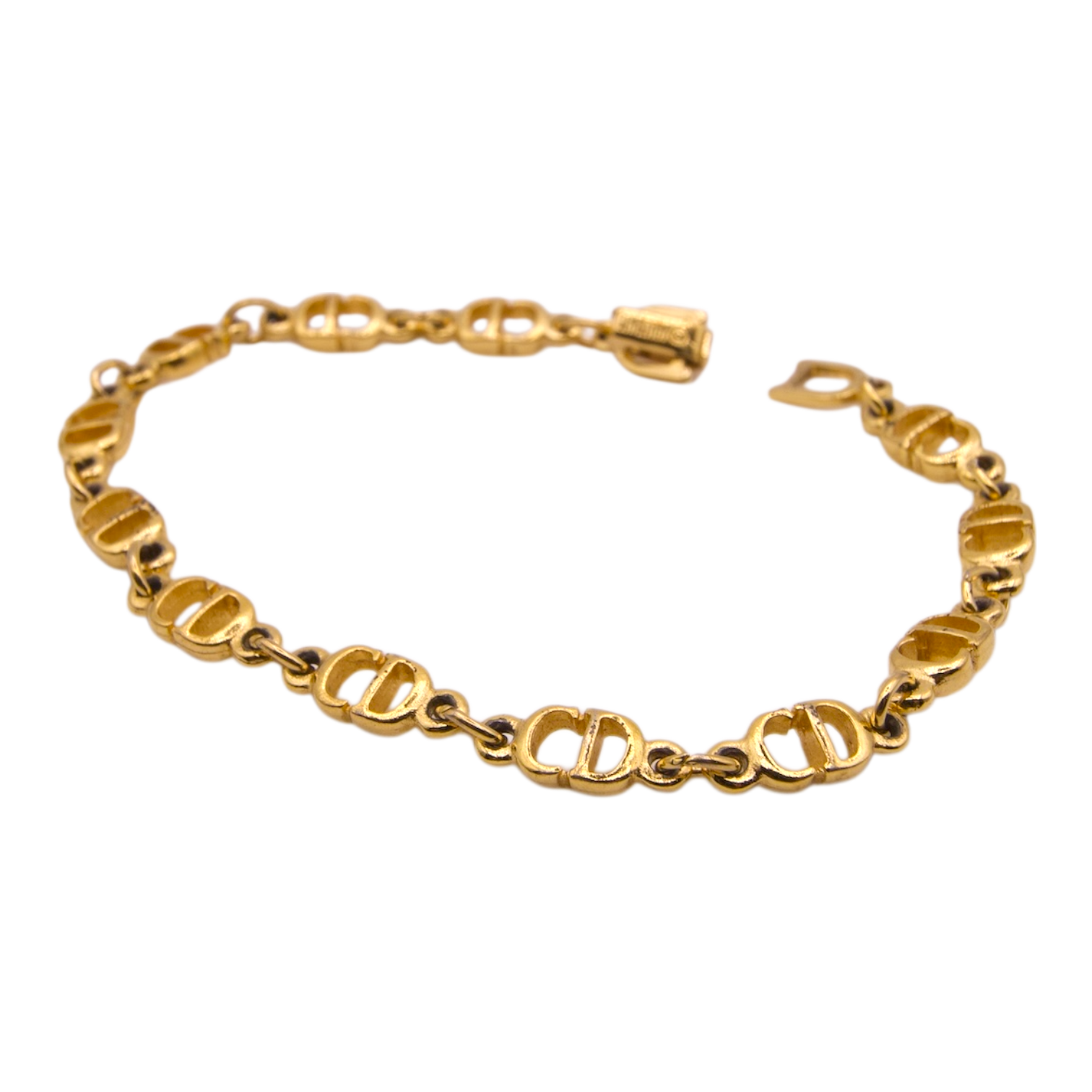 Dior Vintage Gold Plated “CD” Link Bracelet