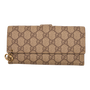 Gucci GG Supreme Long Wallet Beige Canvas