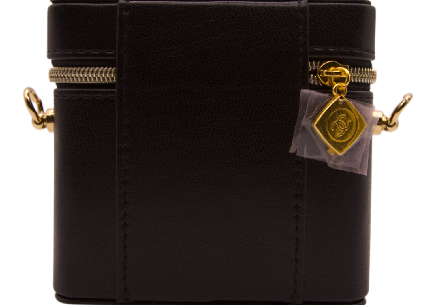 Chanel Mini Vanity Case Black Lambskin Gold Hardware