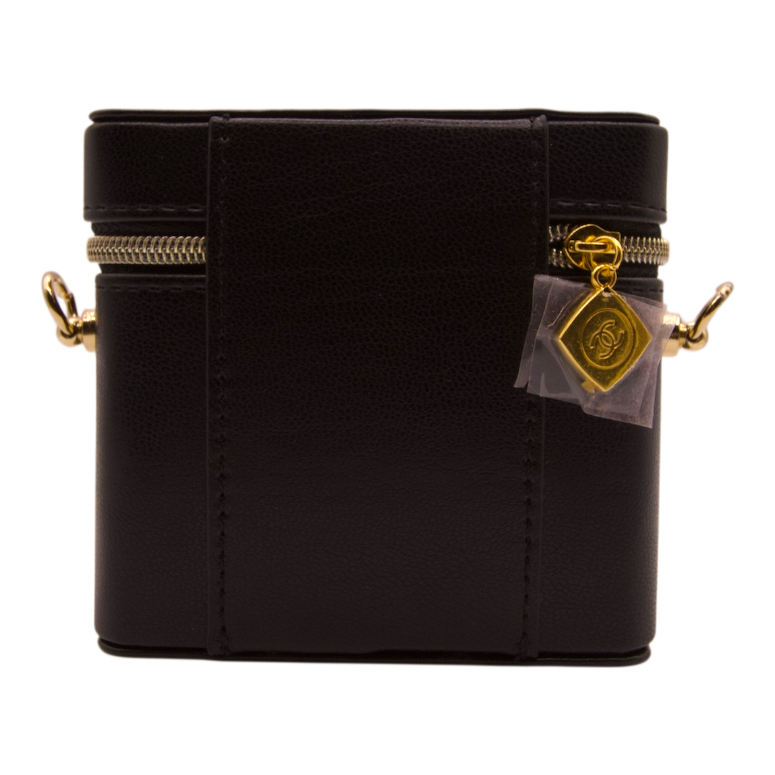 Chanel Mini Vanity Case Black Lambskin Gold Hardware