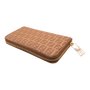 Fendi Brown Zucca Monogram Zip Around Wallet