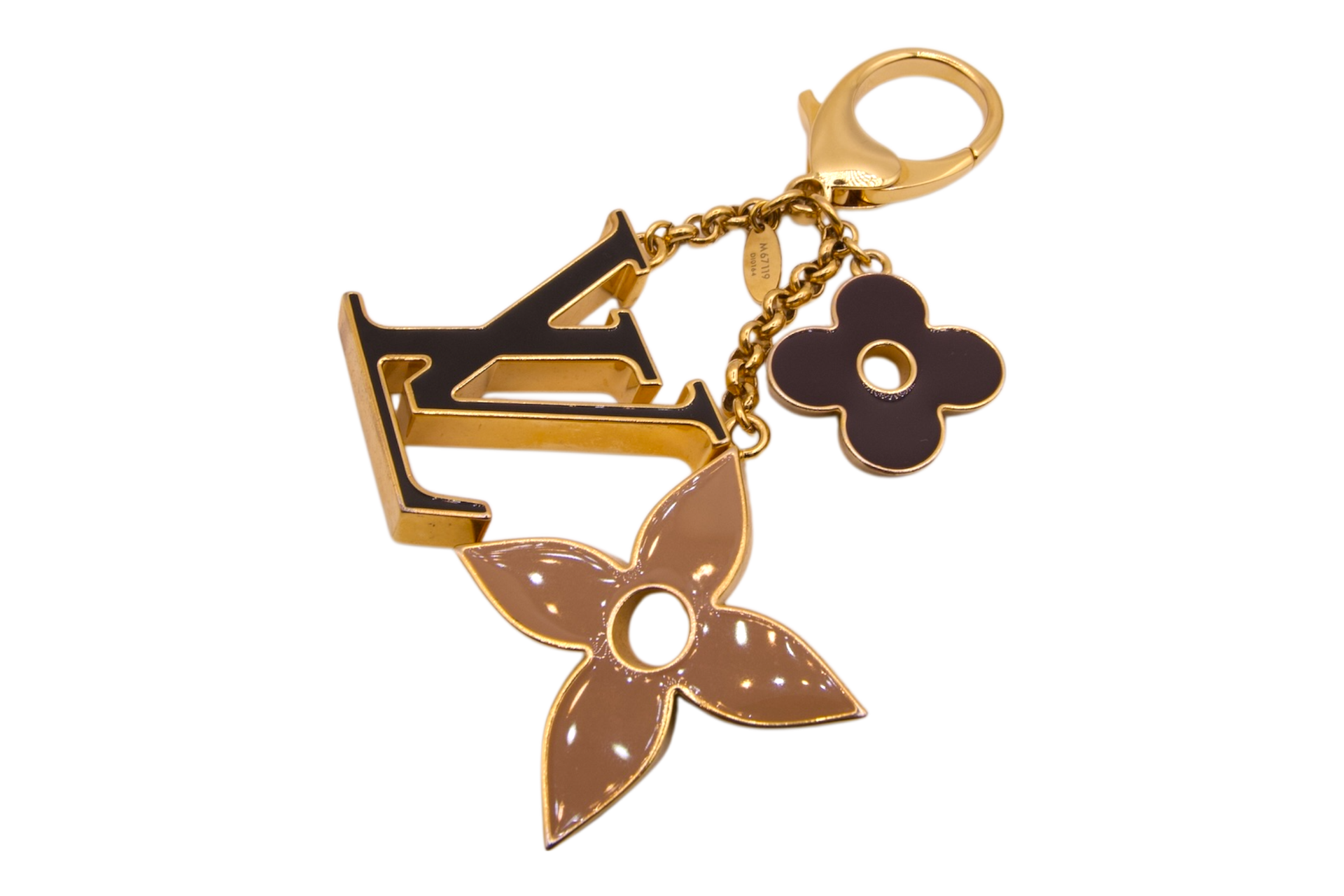 Louis Vuitton Gold Monogram Flower Keychain