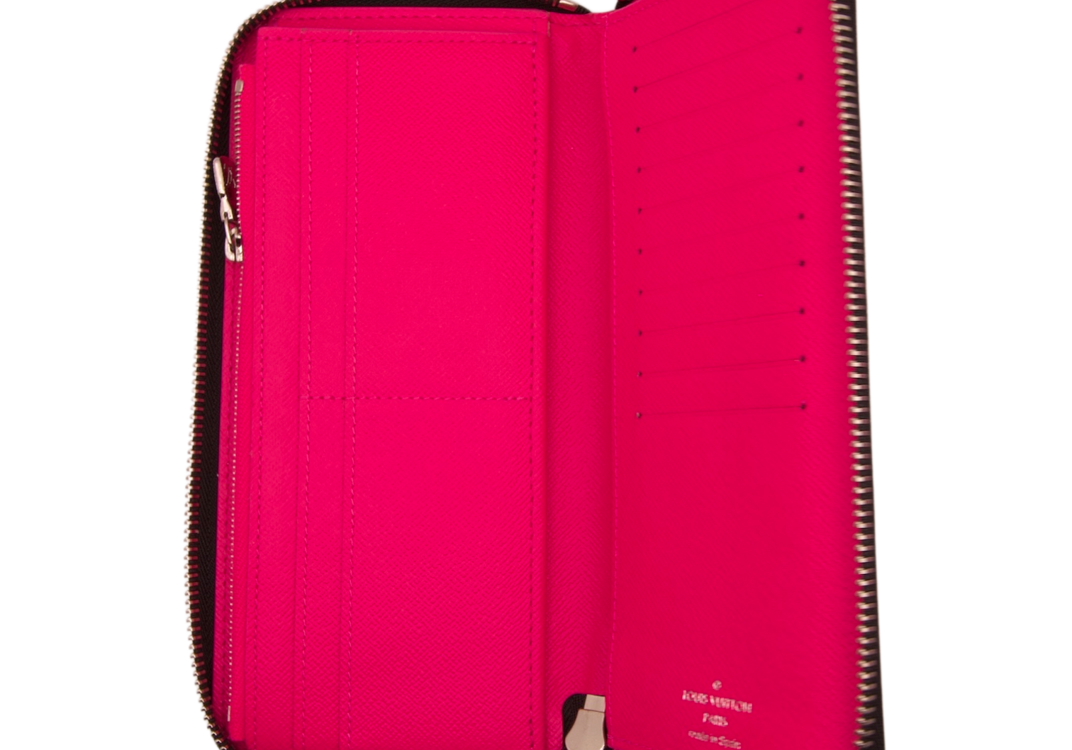 Louis Vuitton Hot Pink Monogram Leather Zip Wallet