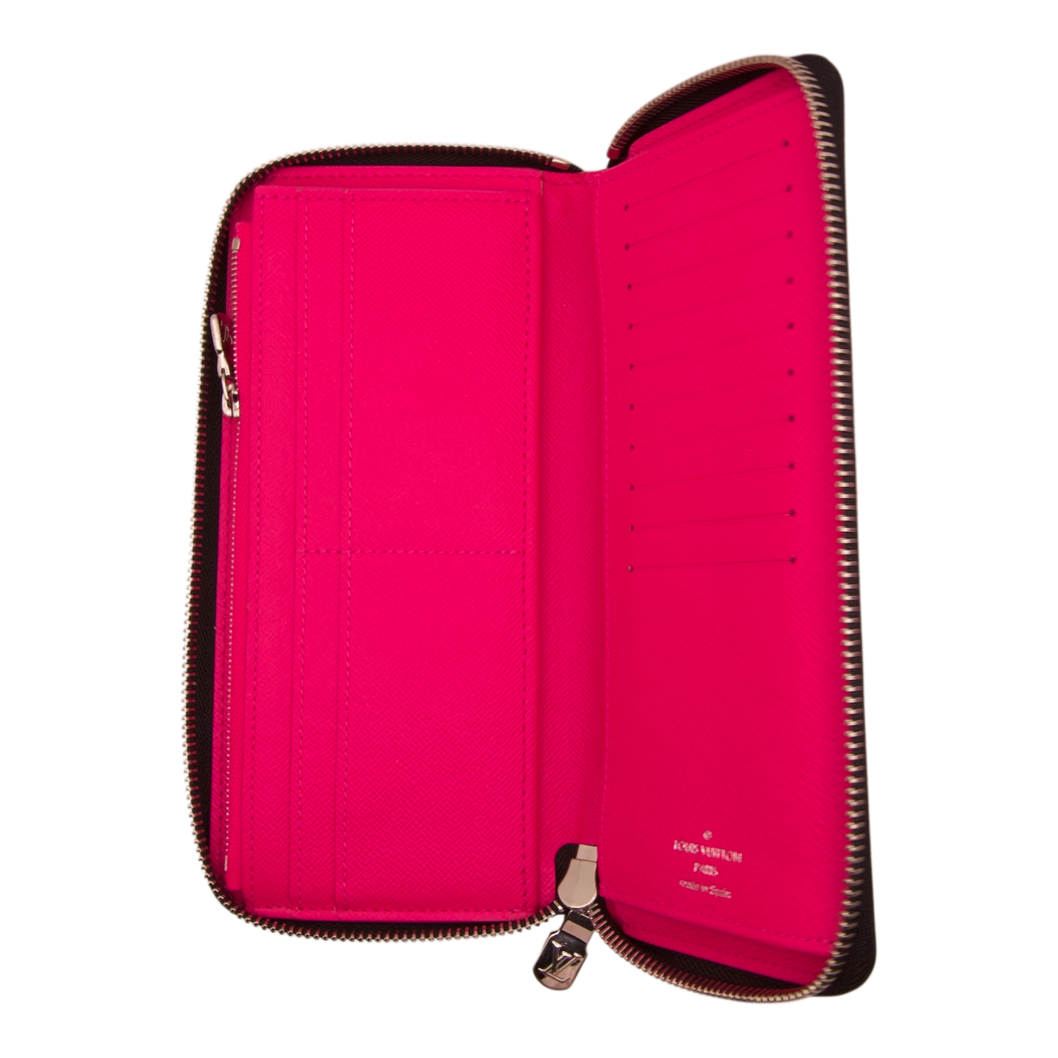 Louis Vuitton Hot Pink Monogram Leather Zip Wallet