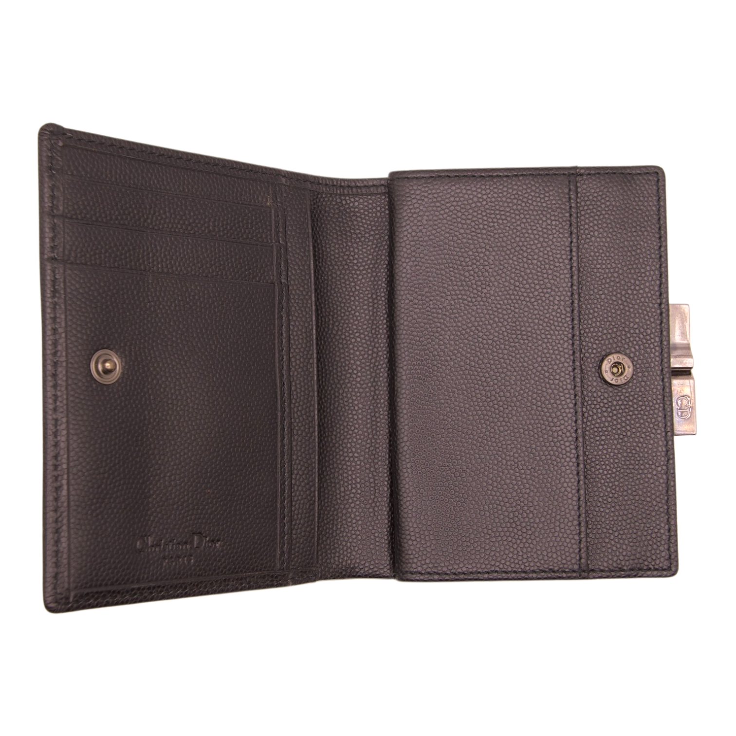 Dior Grained Leather Wallet Black