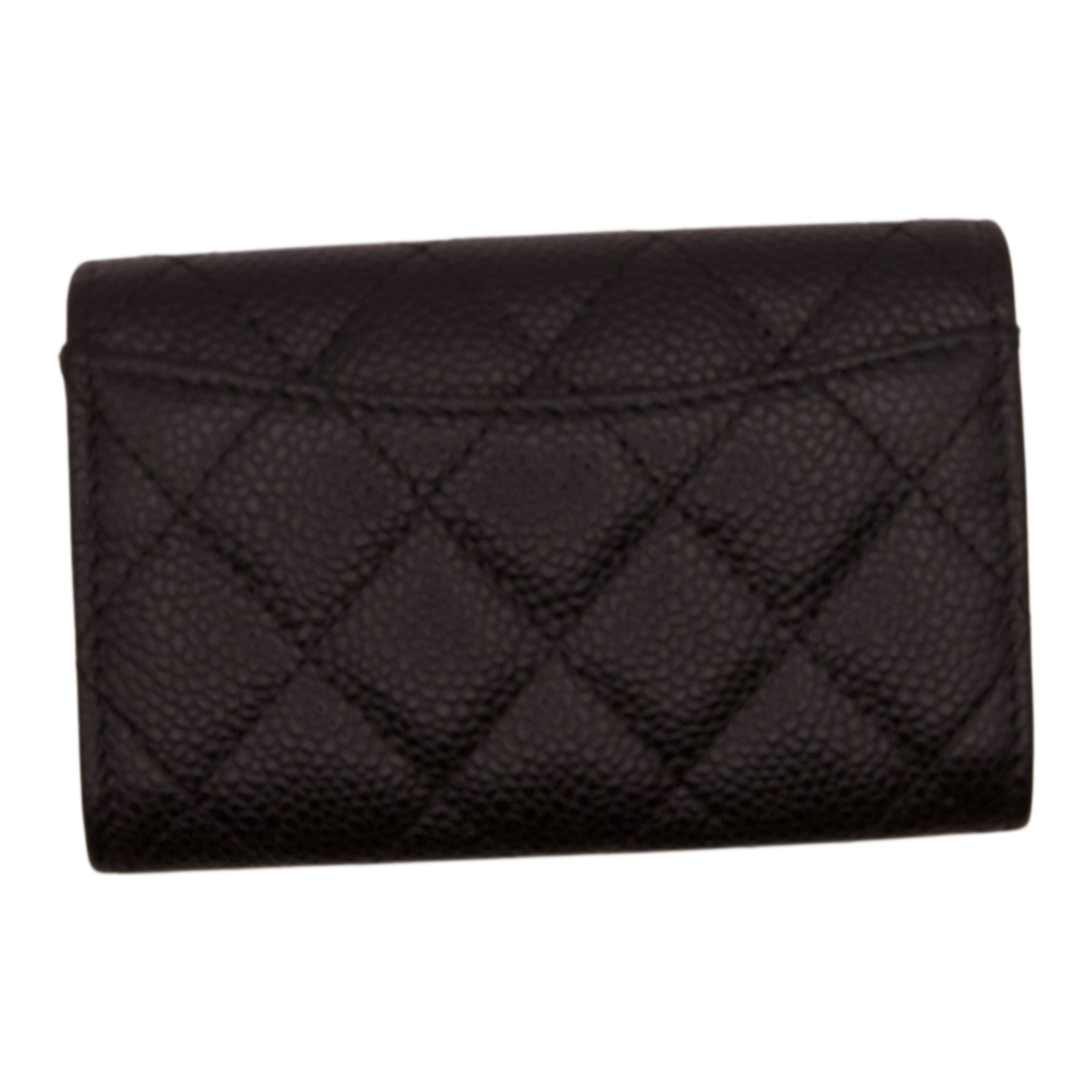 Chanel Black Caviar Quilted Wallet