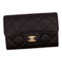 Chanel Black Caviar Quilted Wallet