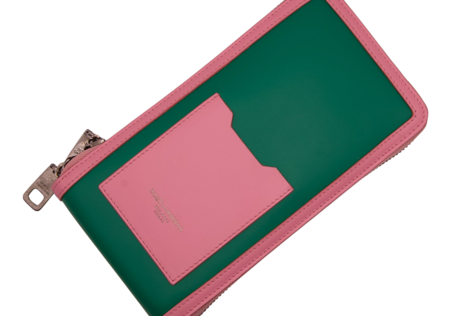 Dolce & Gabbana Leather Phone Case Green and Pink