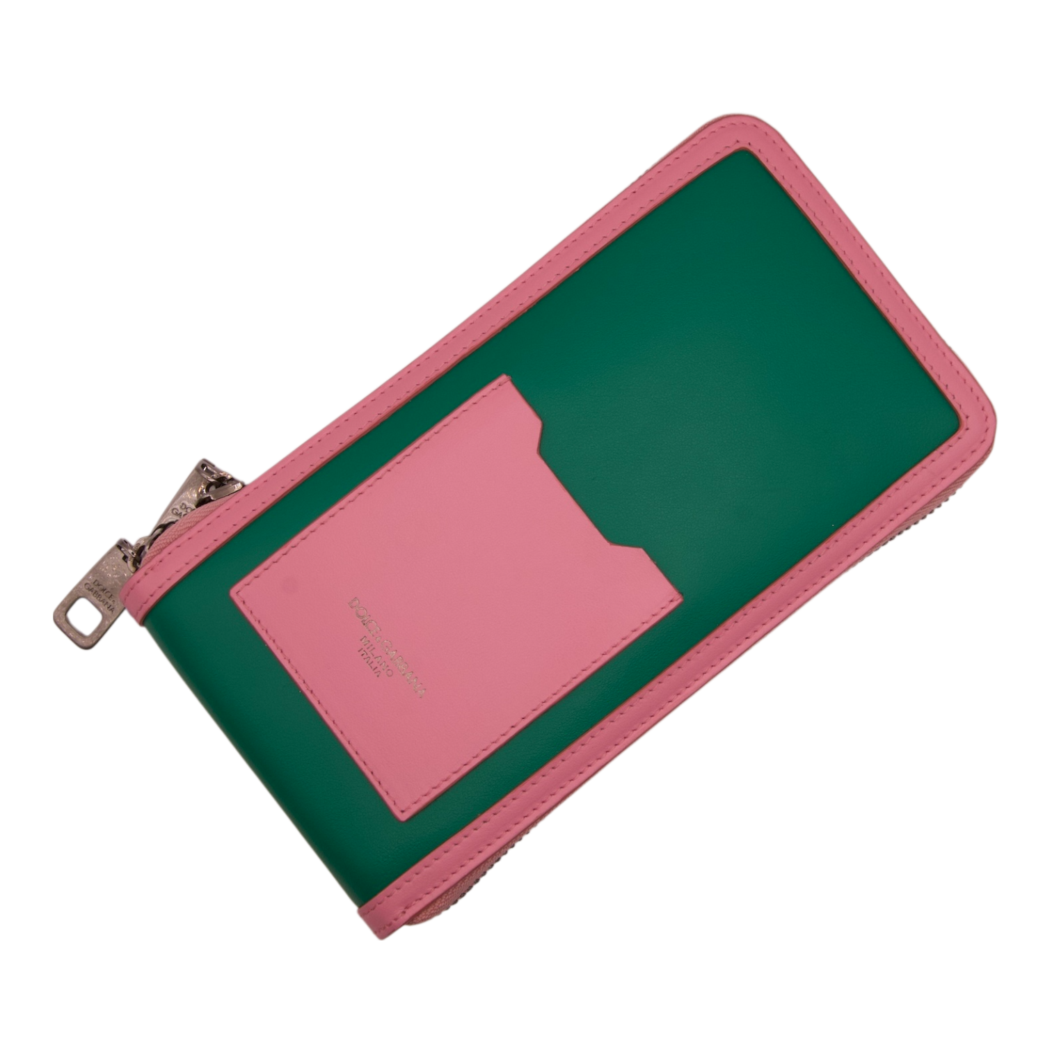 Dolce & Gabbana Leather Phone Case Green and Pink