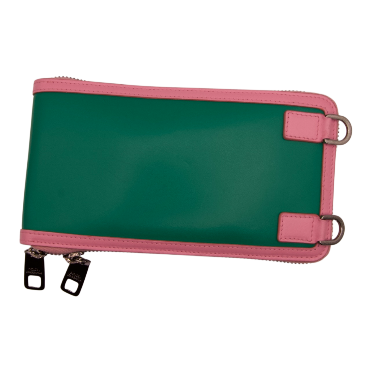 Dolce & Gabbana Leather Phone Case Green and Pink