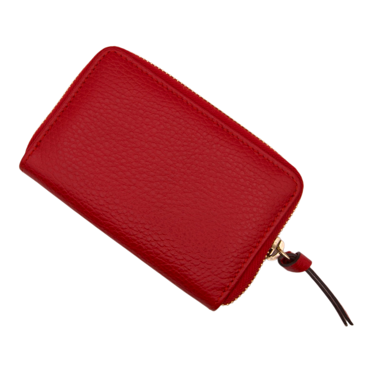 Gucci Zip Wallet Red Grained Leather