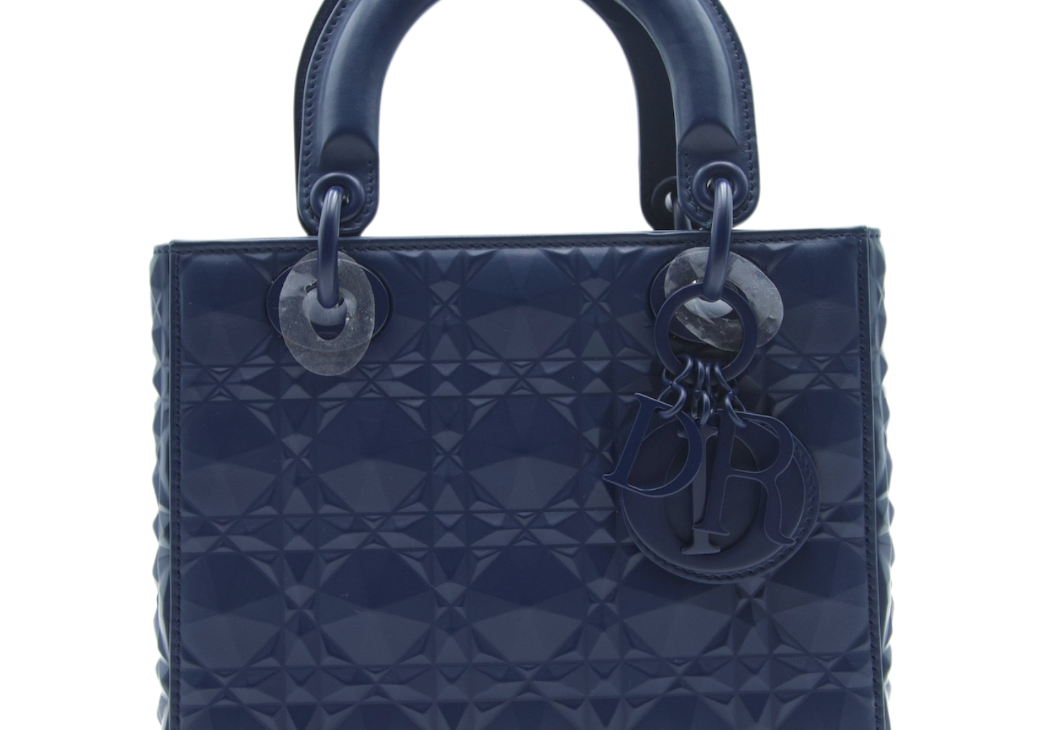 Dior Lady DiorDiamond Quilted Navy Blue