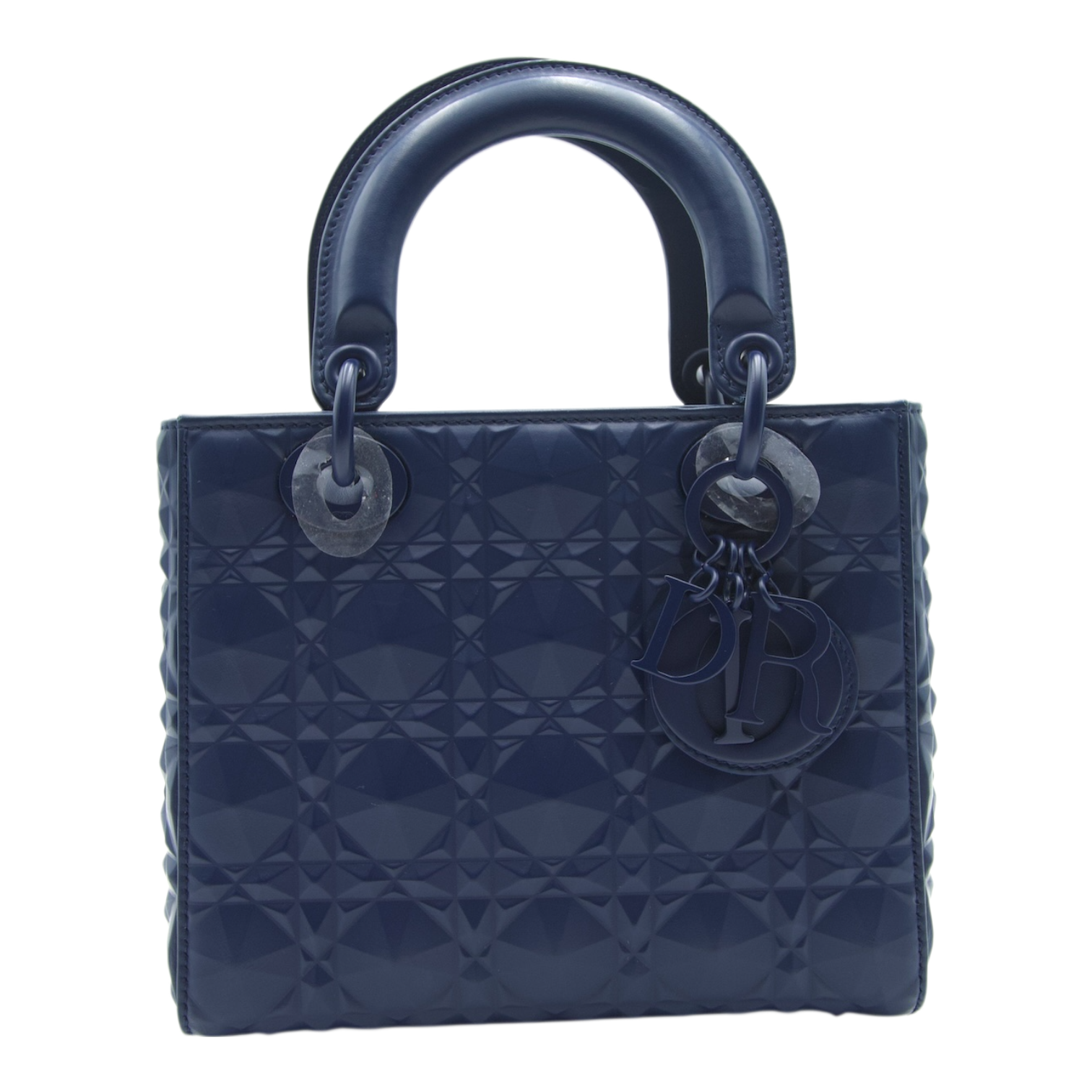 Dior Lady DiorDiamond Quilted Navy Blue