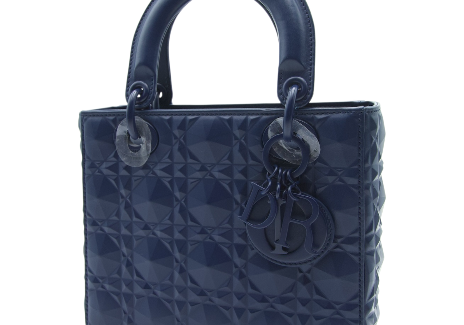 Dior Lady DiorDiamond Quilted Navy Blue
