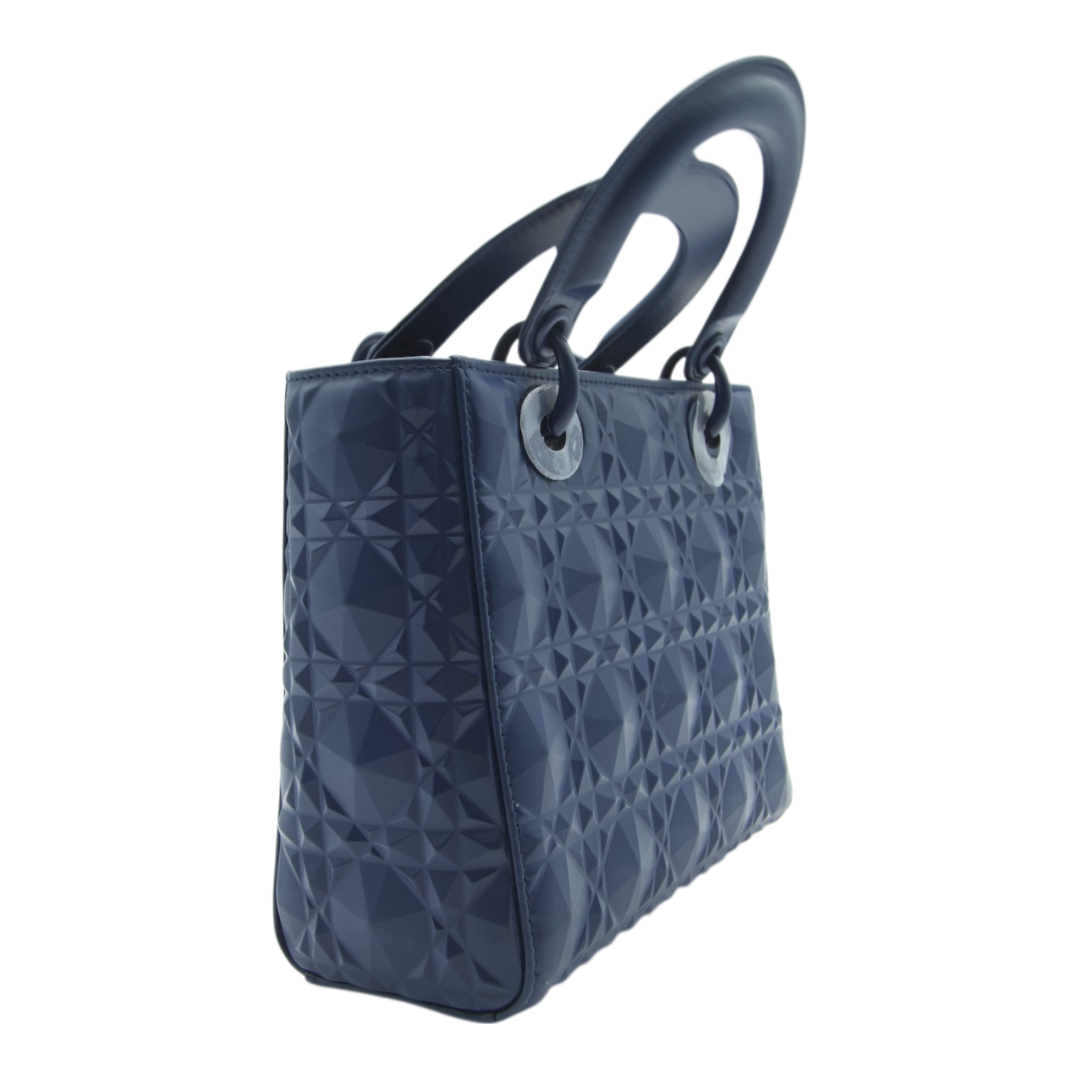 Dior Lady DiorDiamond Quilted Navy Blue