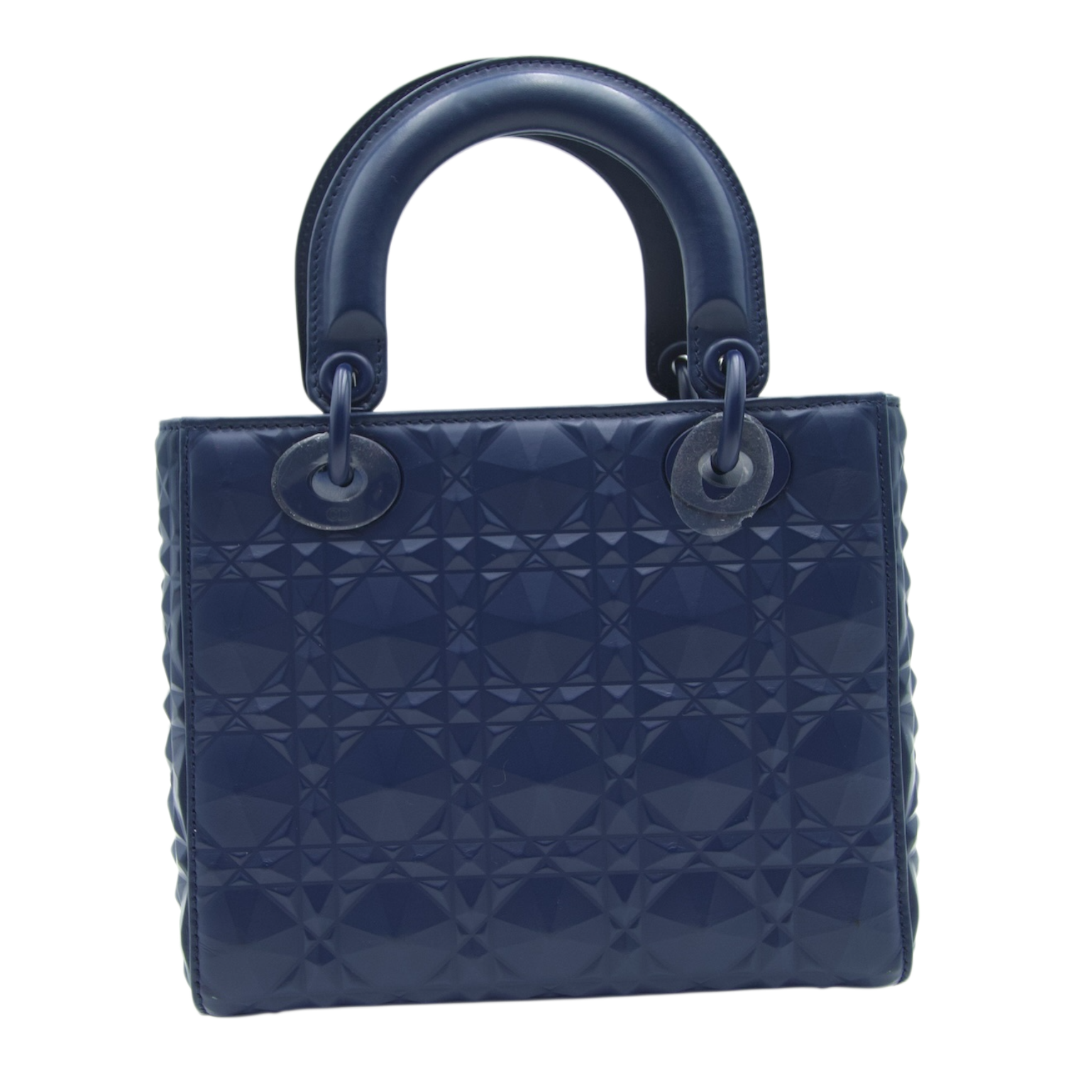 Dior Lady DiorDiamond Quilted Navy Blue