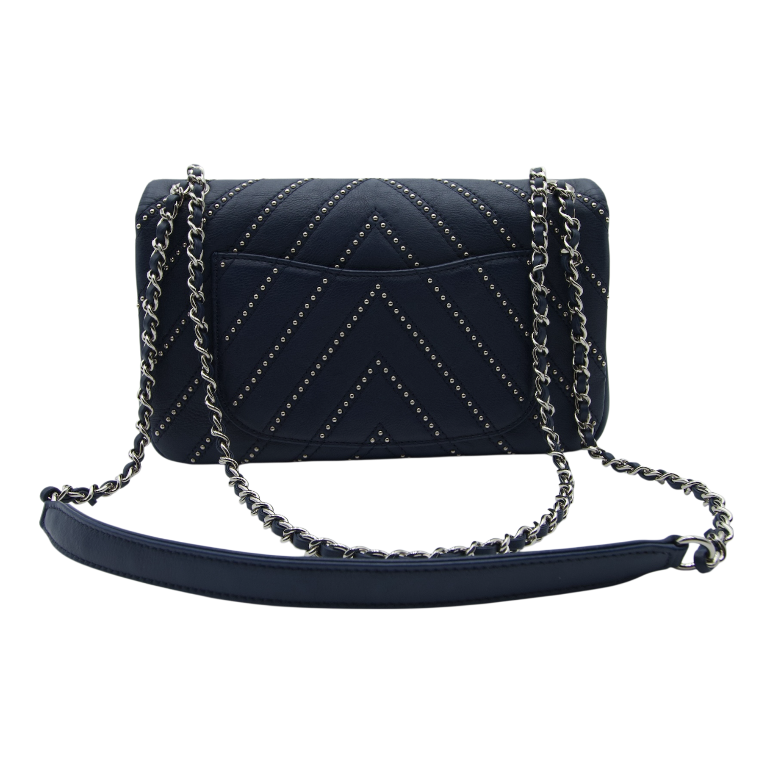 Chanel Chevron Studded Flap Bag Medium