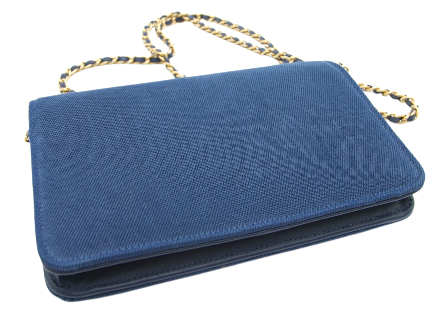Chanel Denim Wallet on Chain