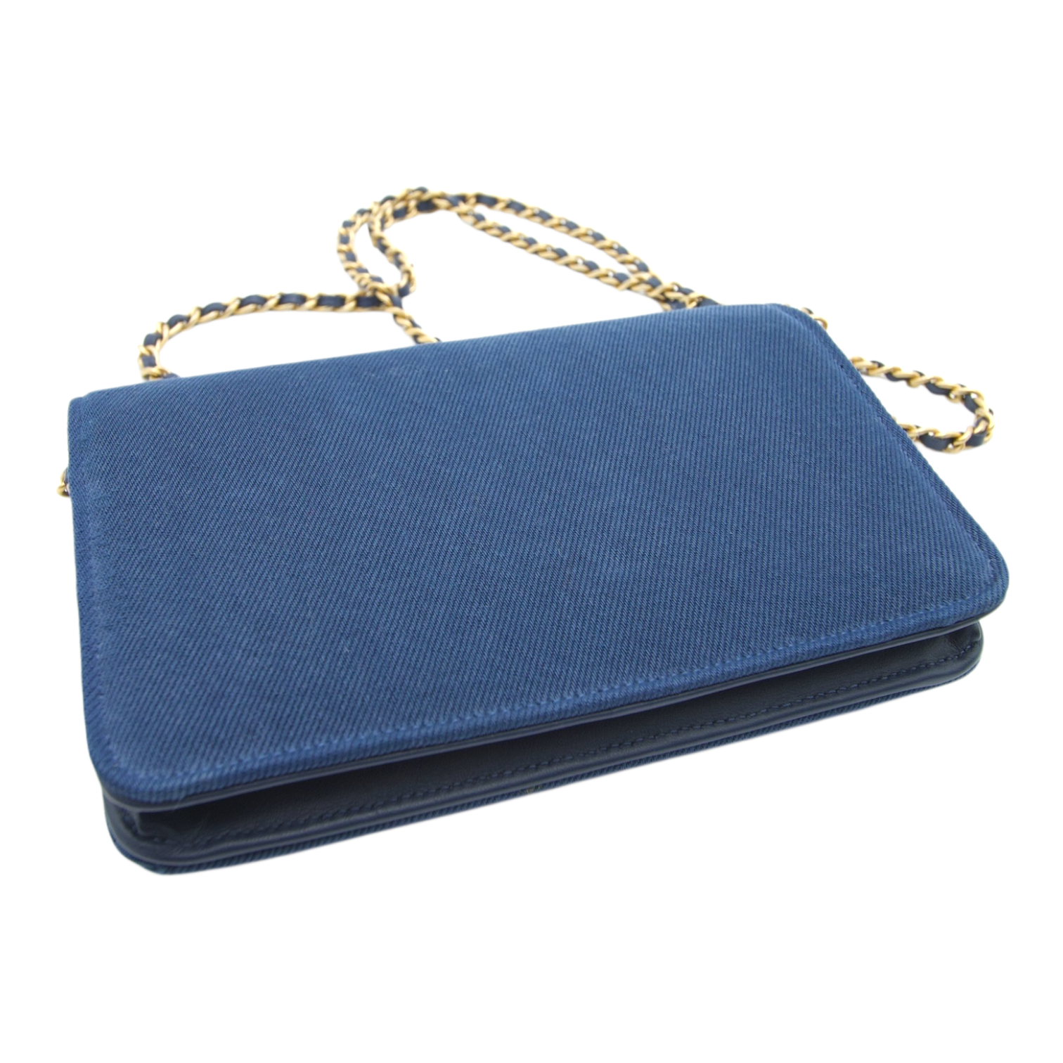 Chanel Denim Wallet on Chain