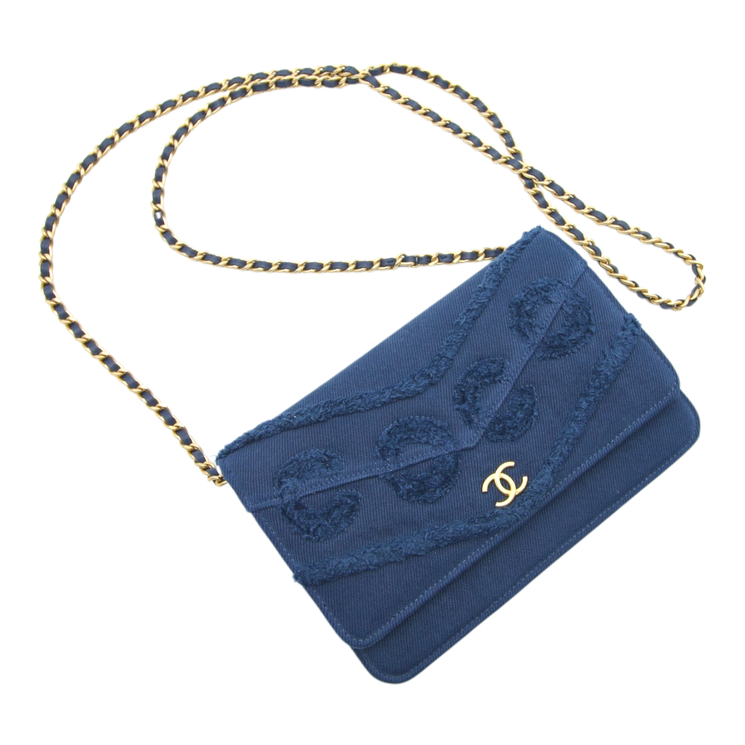 Chanel Denim Wallet on Chain