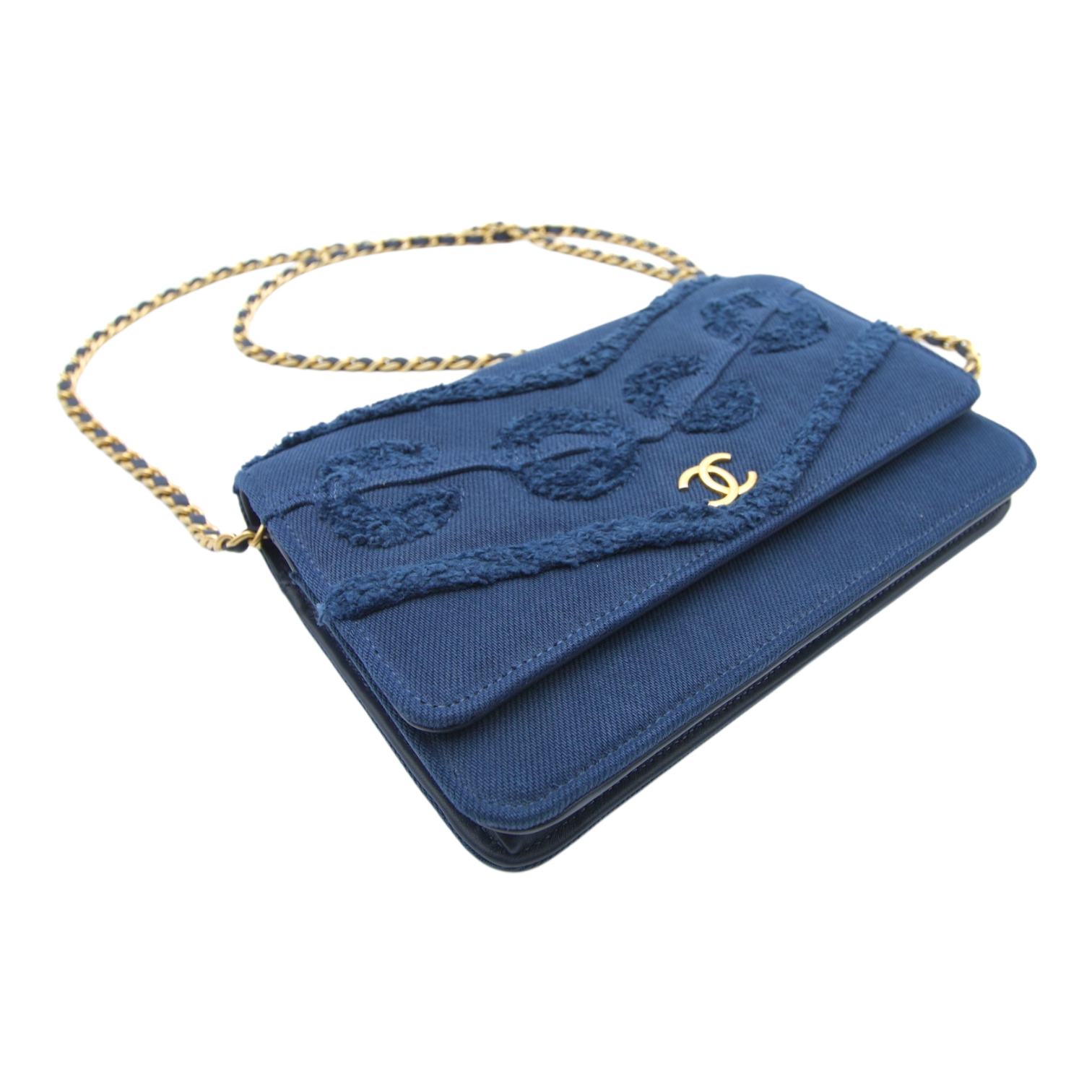 Chanel Denim Wallet on Chain