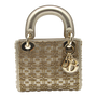 Dior Lady Dior Mini Gold Beaded Lambskin
