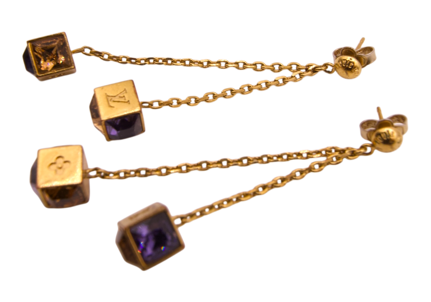 Louis Vuitton Cube Charm Dangle Earrings