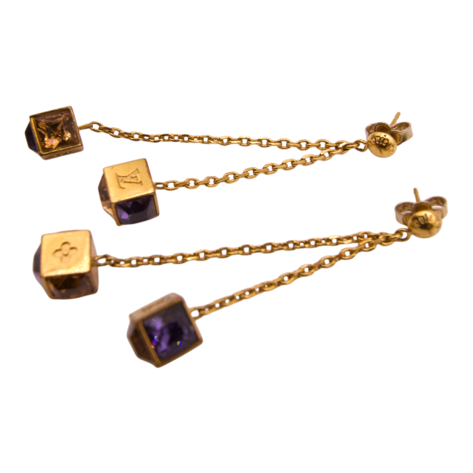 Louis Vuitton Cube Charm Dangle Earrings