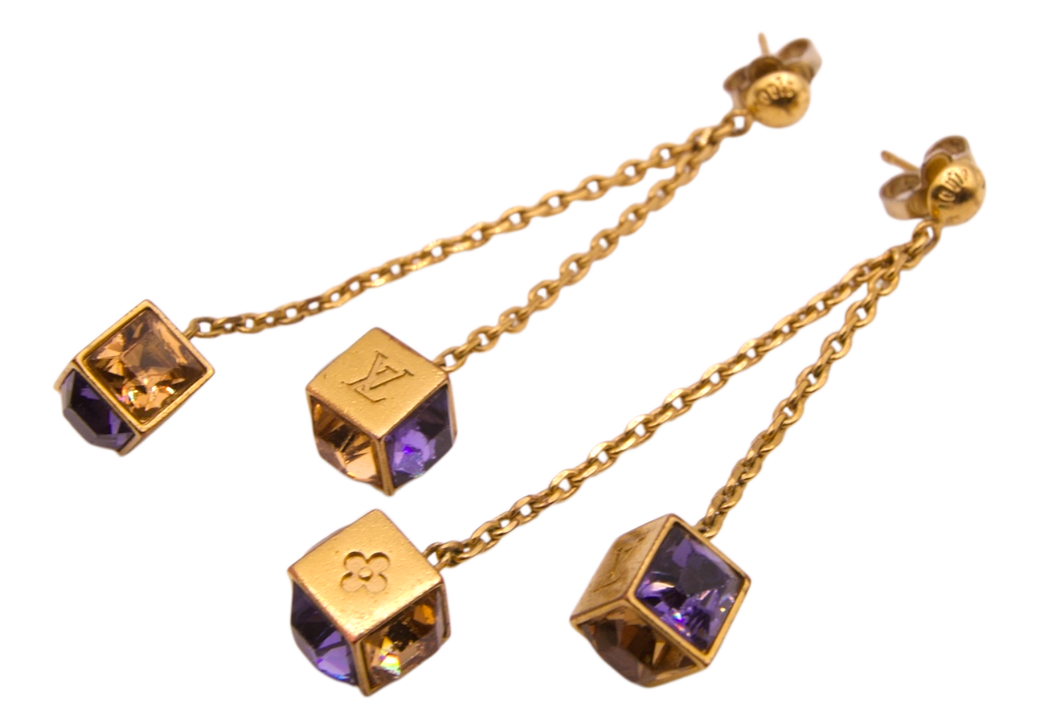 Louis Vuitton Cube Charm Dangle Earrings