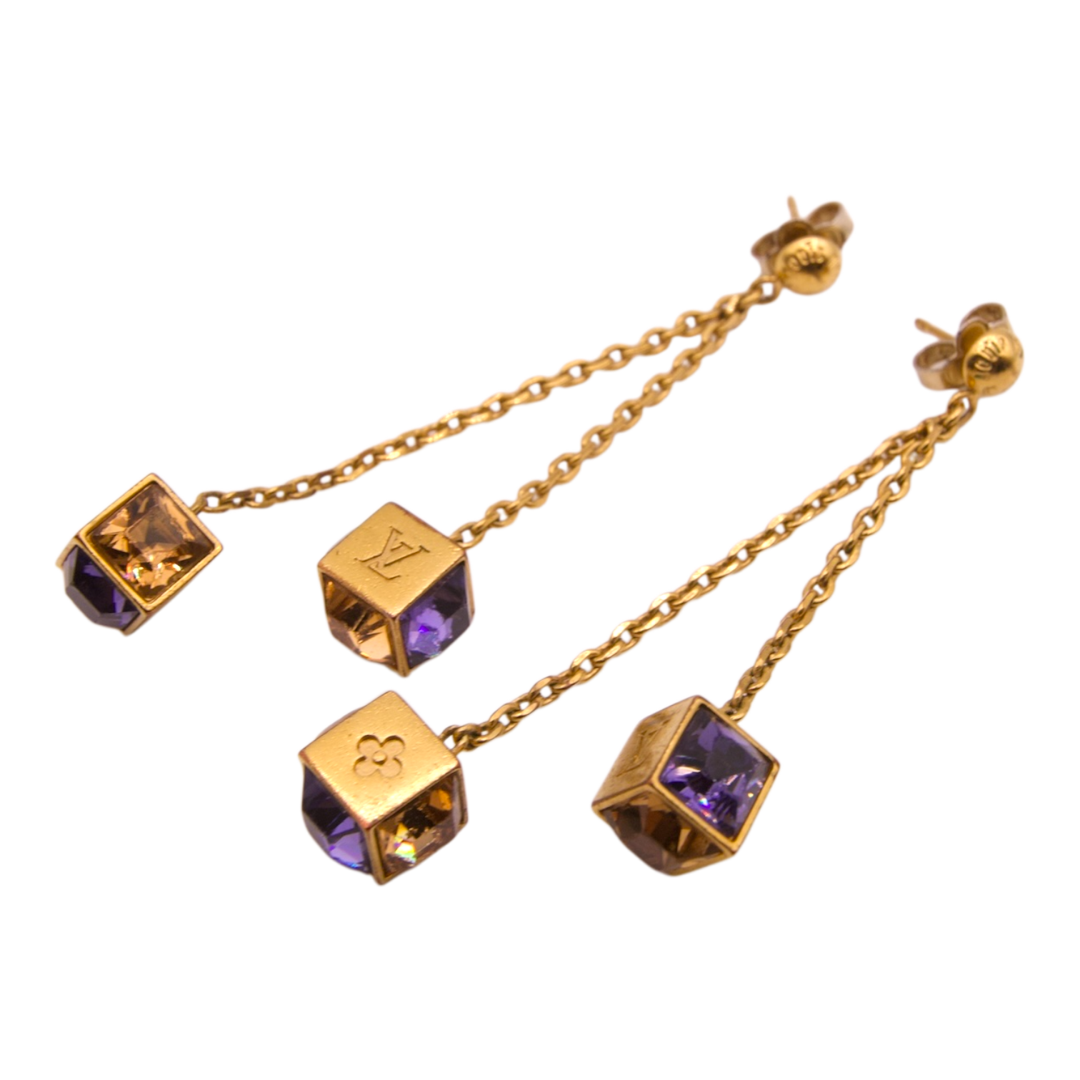 Louis Vuitton Cube Charm Dangle Earrings