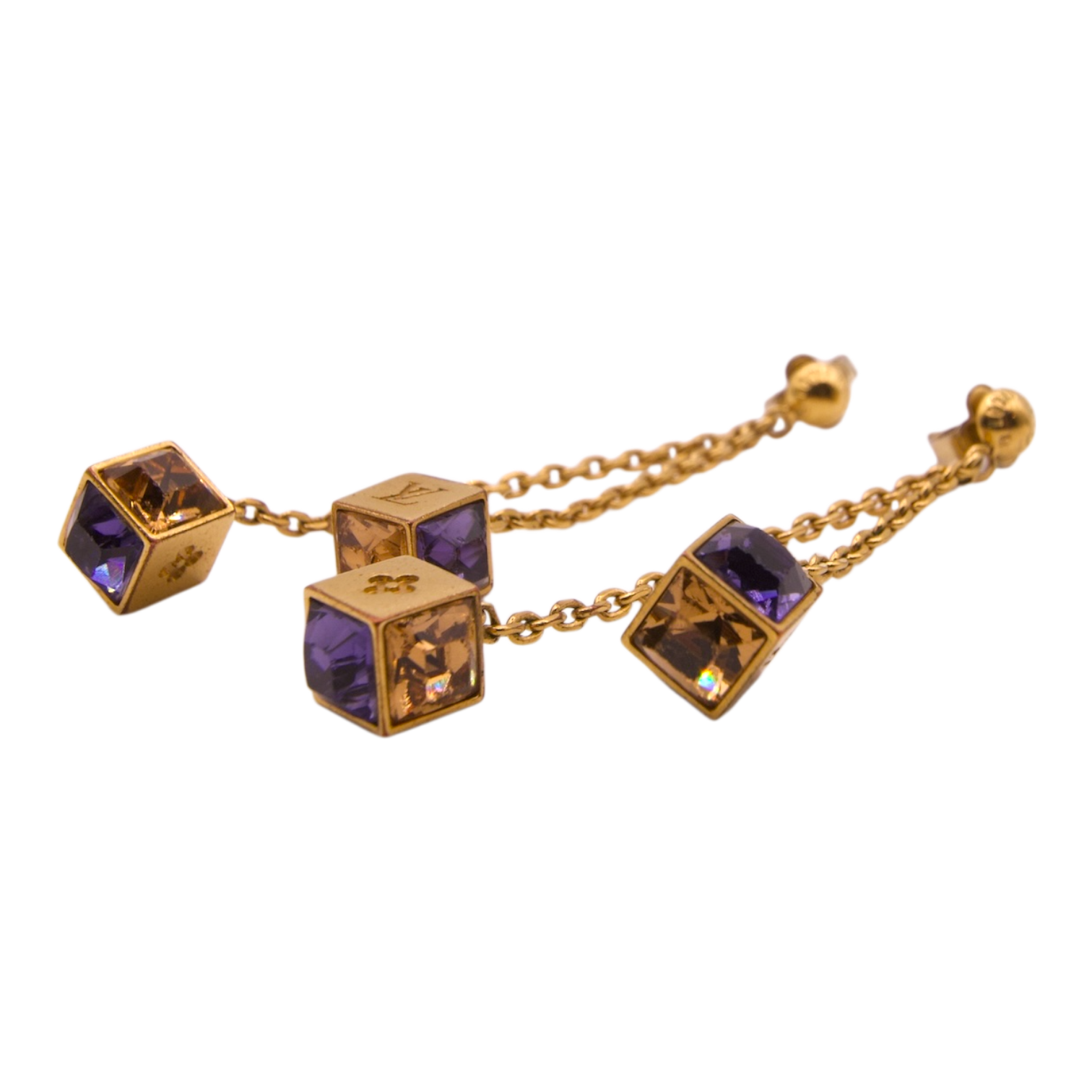 Louis Vuitton Cube Charm Dangle Earrings