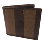 Fendi Pequin stripe coated canvas bifold wallet