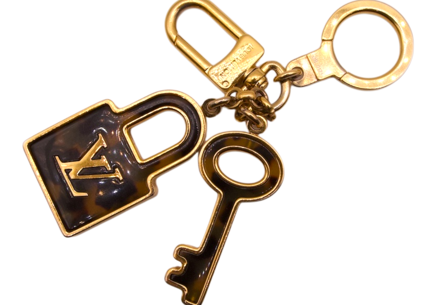 Louis Vuitton Lock Key Bag Charm Gold Tone