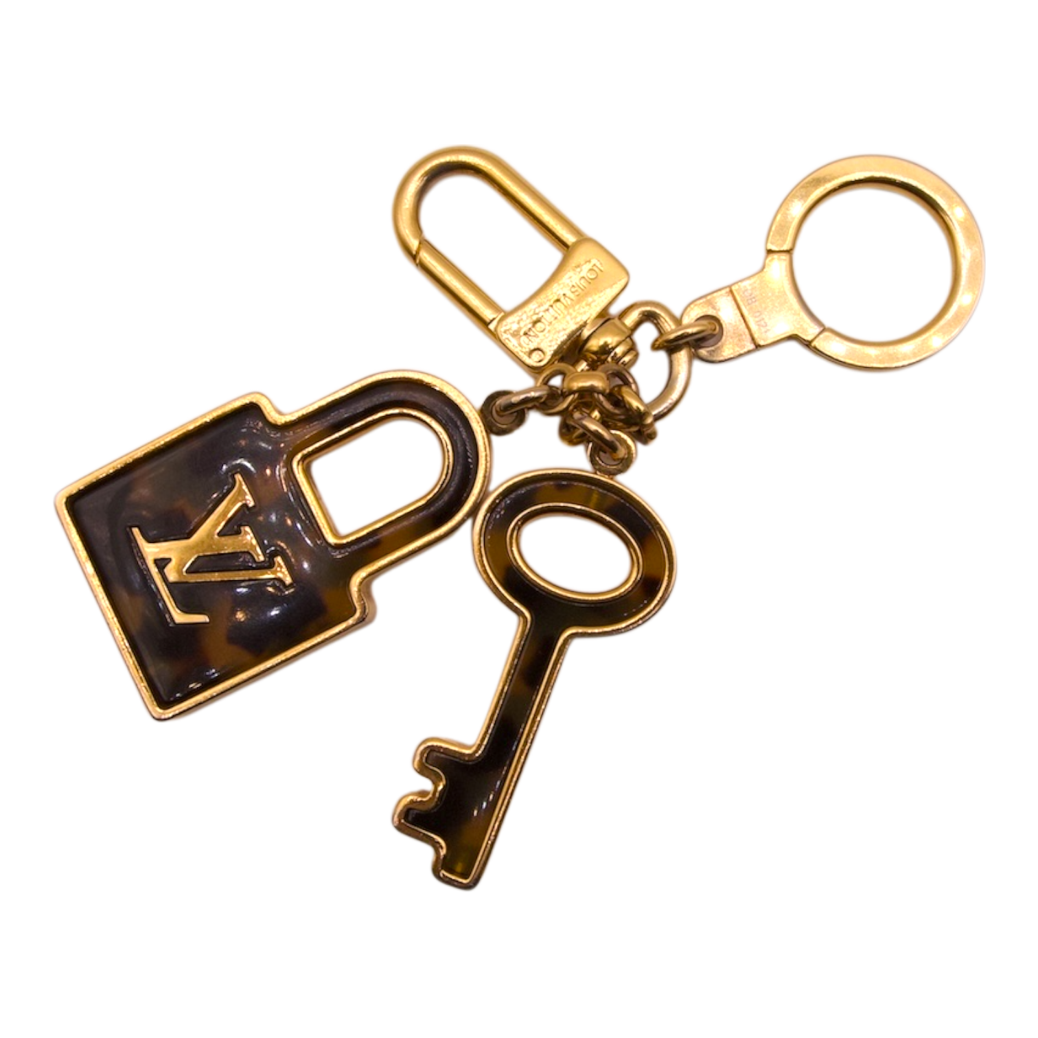 Louis Vuitton Lock Key Bag Charm Gold Tone