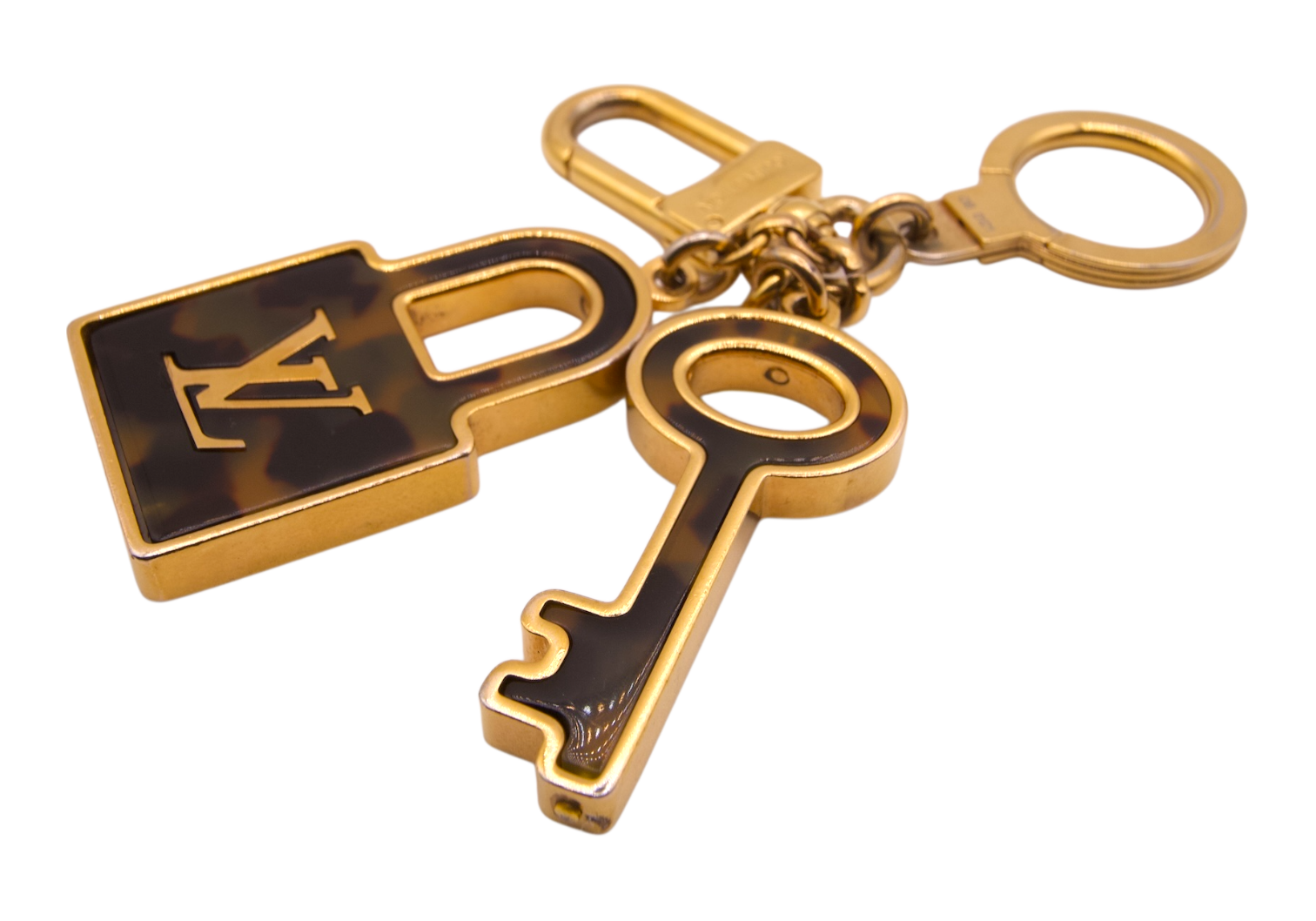 Louis Vuitton Lock Key Bag Charm Gold Tone