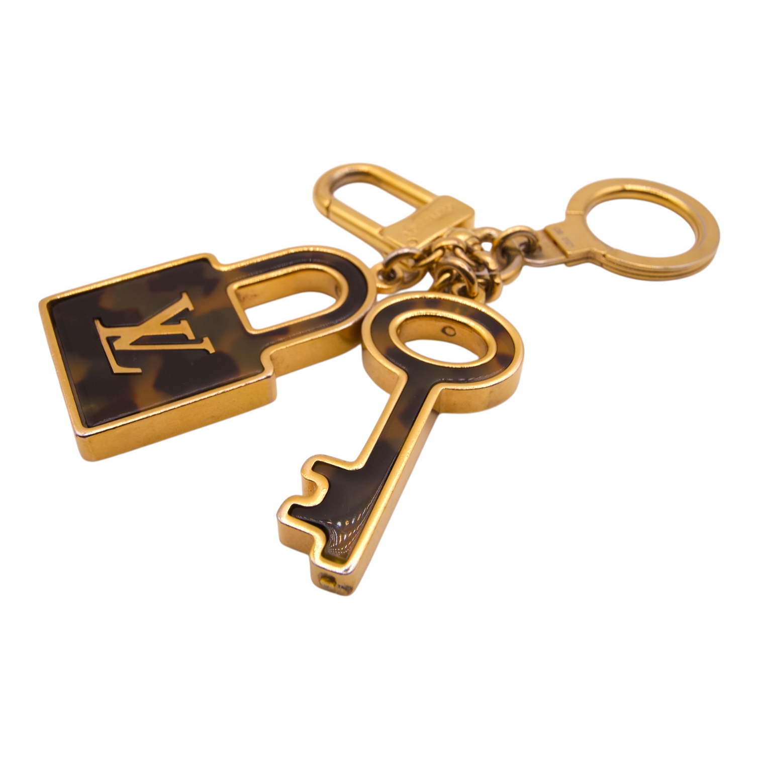 Louis Vuitton Lock Key Bag Charm Gold Tone