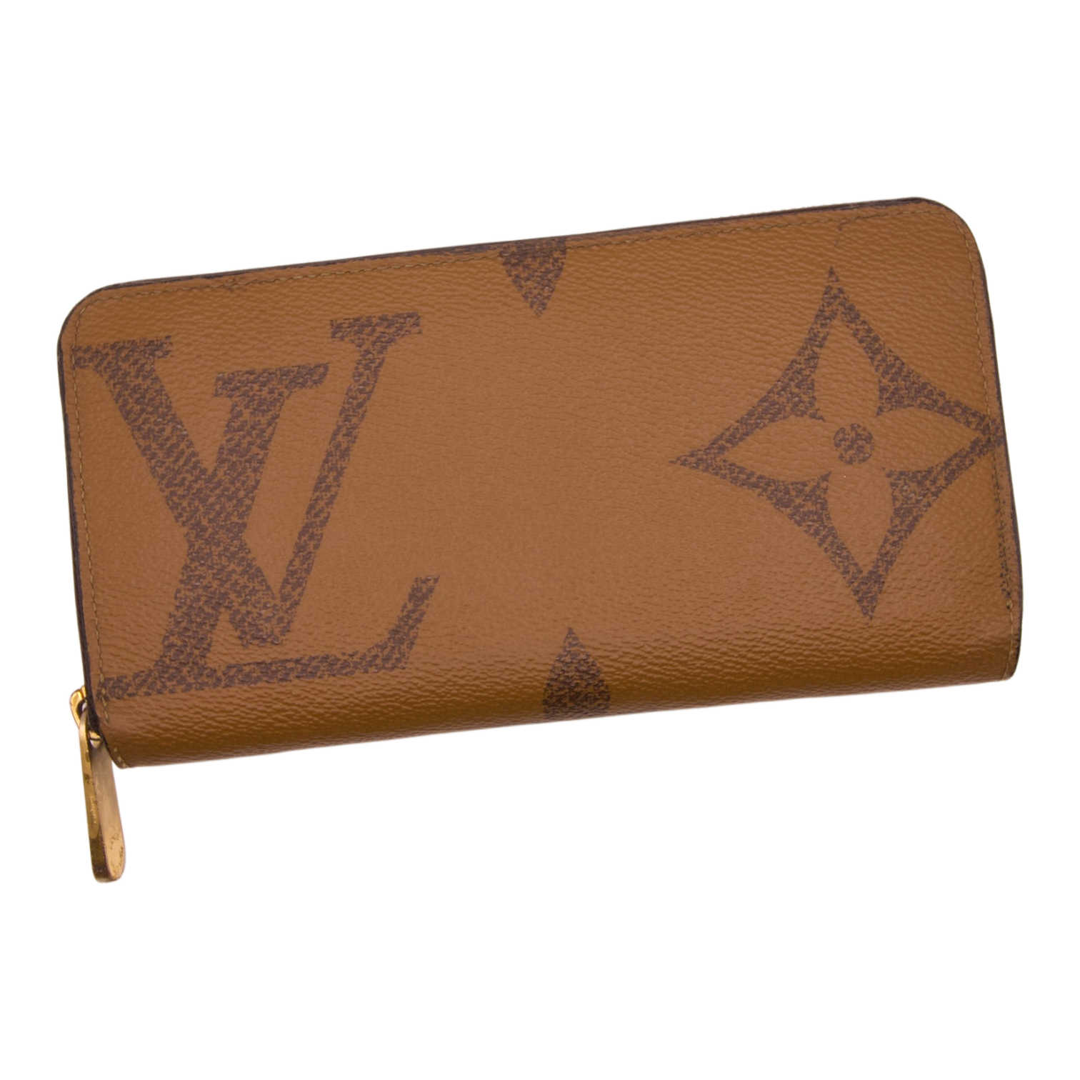 Louis Vuitton Giant Monogram Zippy Wallet Caramel Brown