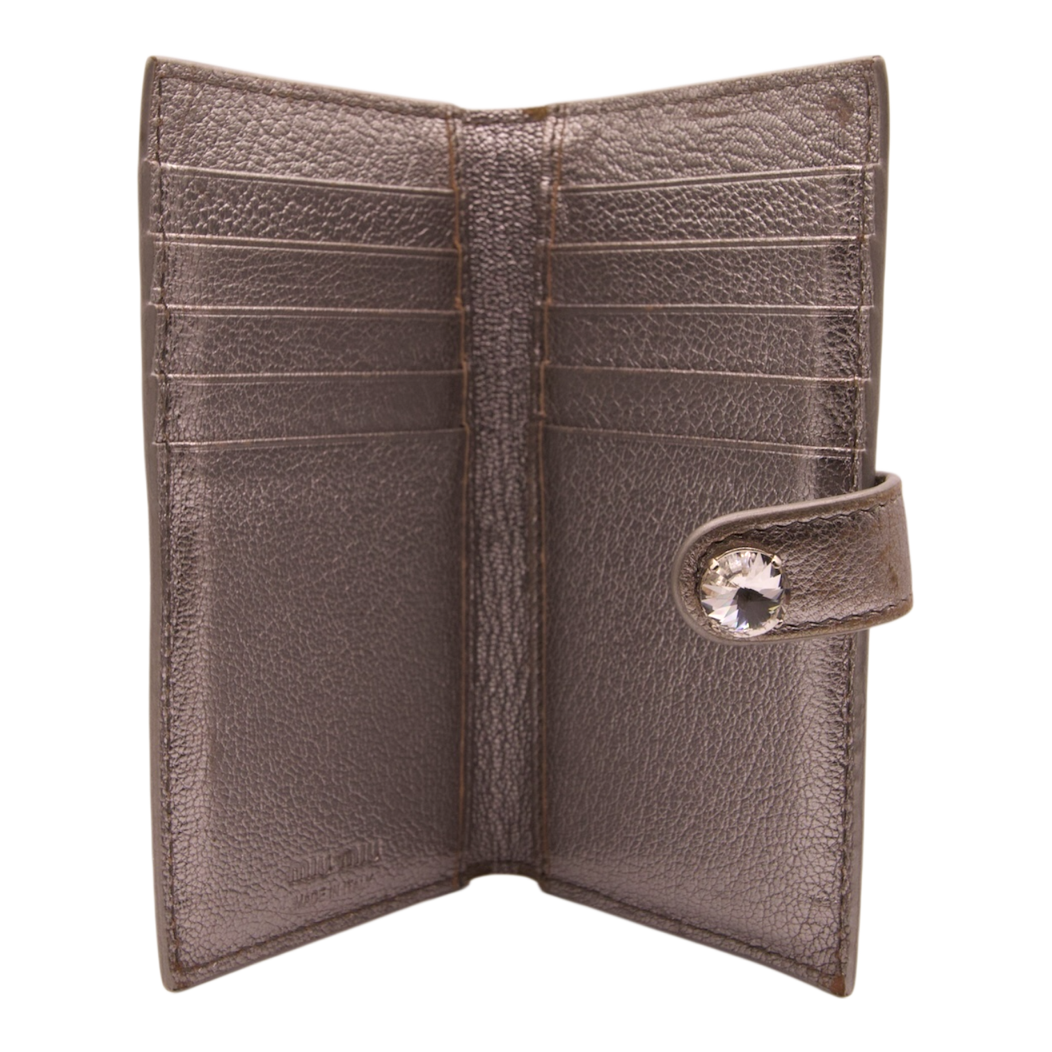 Miu Miu Metallic Leather Wallet