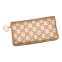 Gucci Guccissima Zip Wallet in light gold leather
