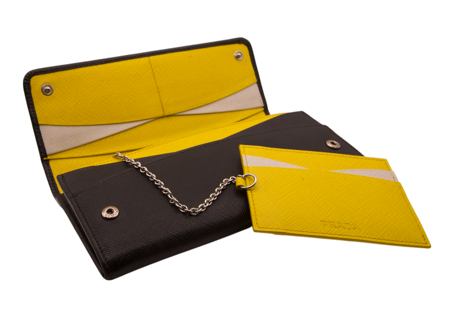 Prada Saffiano Continental Wallet Black Leather