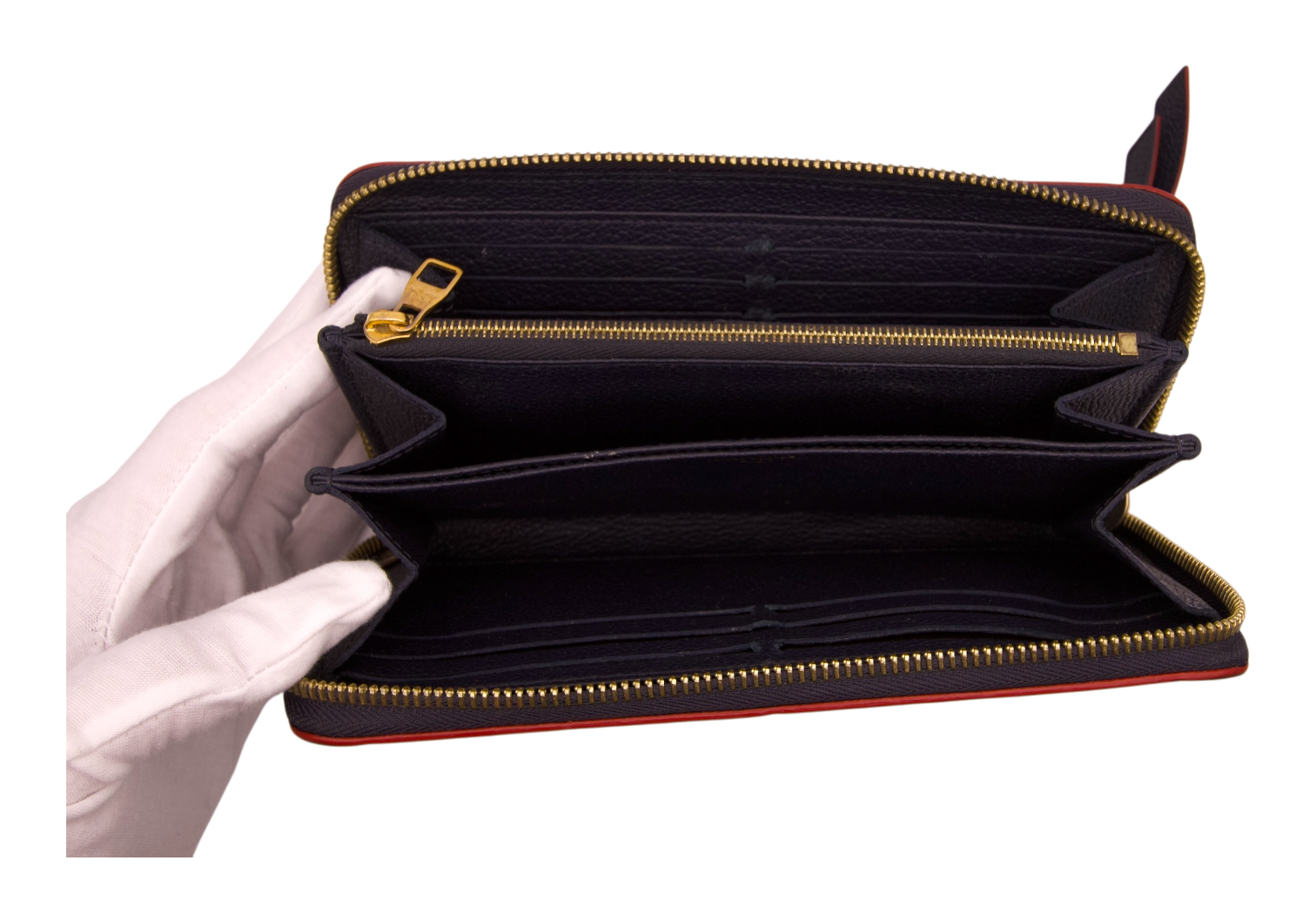 Louis Vuitton navy Monogram Empreinte Zippy Wallet
