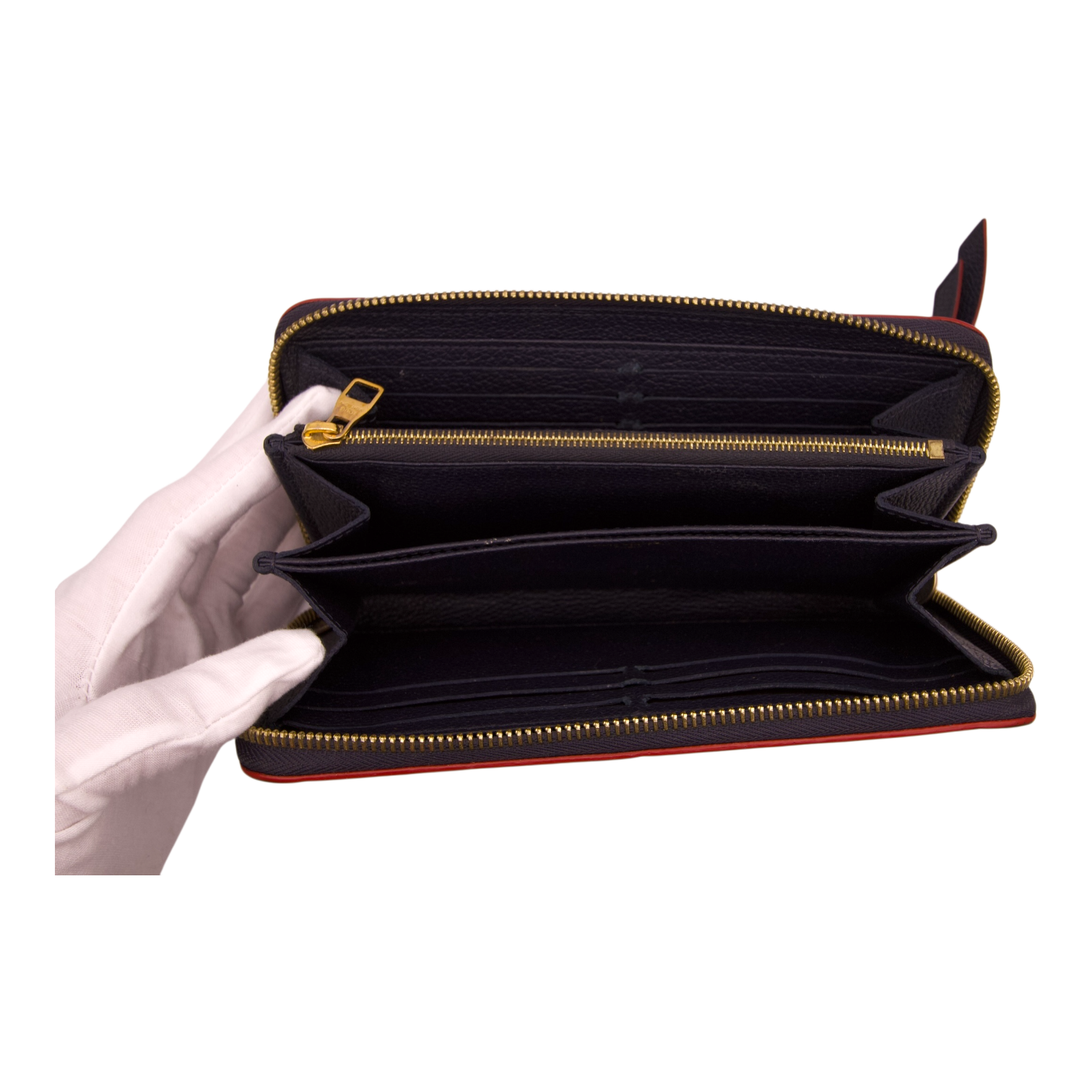 Louis Vuitton navy Monogram Empreinte Zippy Wallet
