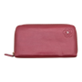 Chanel Burgundy Lambskin Camellia Zip Wallet