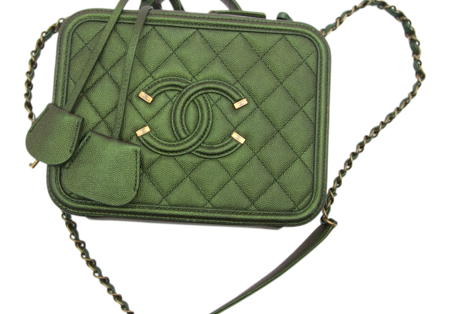 Chanel Filigree Iridescent Green