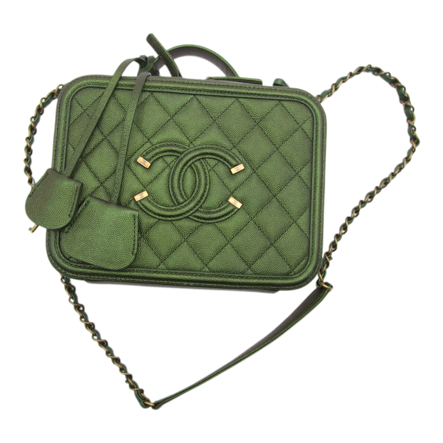 Chanel Filigree Iridescent Green